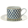 Чашка с блюдцем чайная форма Соло рисунок Кобальтовая сетка 300 мл ИФЗ