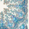 Шерстяной Павлопосадский платок "Весенний ручеек", 125*125 см, арт. 1428-4