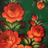 Поднос с росписью "Красные розы" 38*28 см, арт. А-7.93